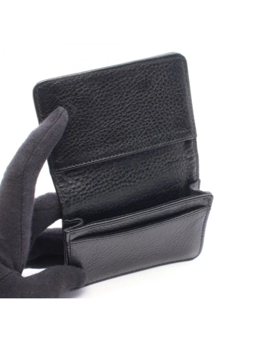 Chrome Hearts Card Case Scroll Label 3 Pocket Leather